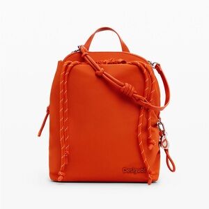 NWT Desigual padded Orange Backpack